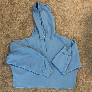 Blue Hooded Sweatshirt
